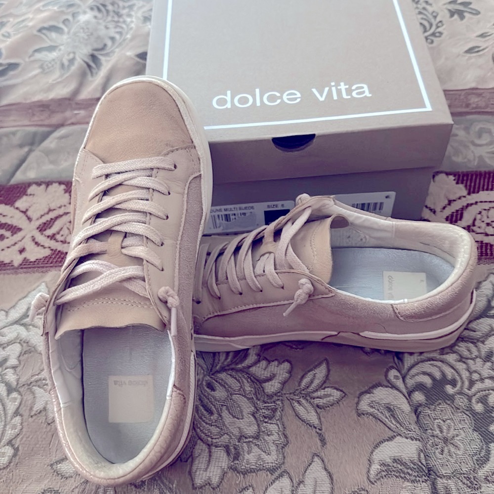Dolce Vita Zina Tan Suede Sneakers